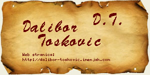 Dalibor Tošković vizit kartica